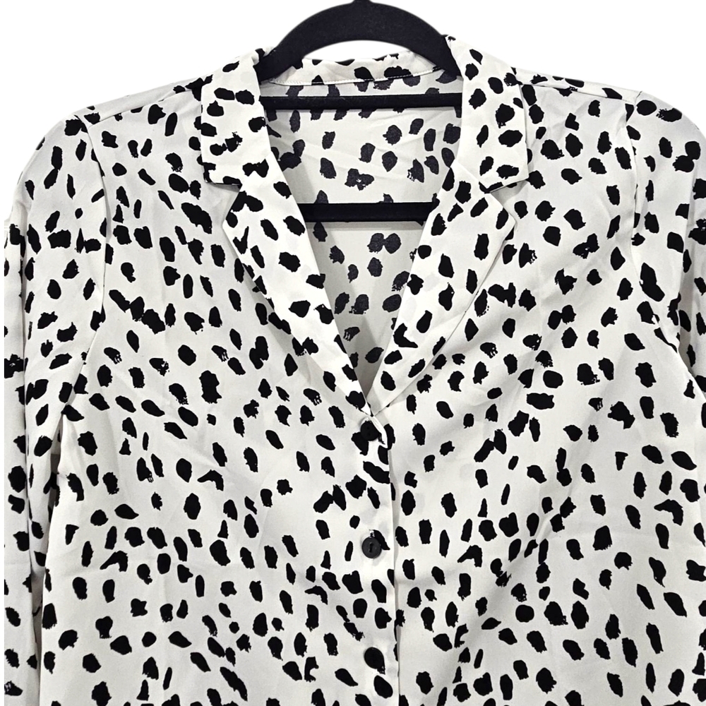 NWT Cupshe Eugenia Long Sleeve Animal Print Blouse Size XS - Picture 3 of 7